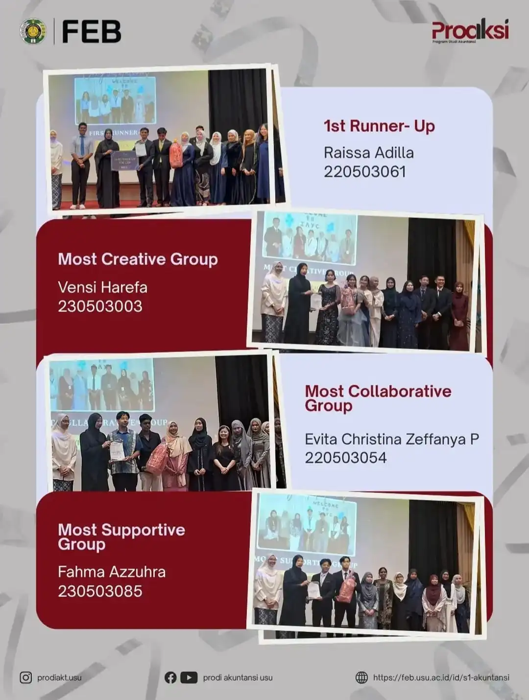 Mahasiswa Program Studi Akuntansi FEB USU Raih Empat Penghargaan pada International Accounting Youth Camp 2026 di Malaysia